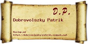 Dobrovolszky Patrik névjegykártya
