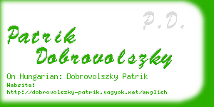 patrik dobrovolszky business card